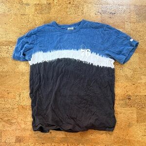 Men's Philadelphia 76ers Blue and Black Tie-Dye Tee